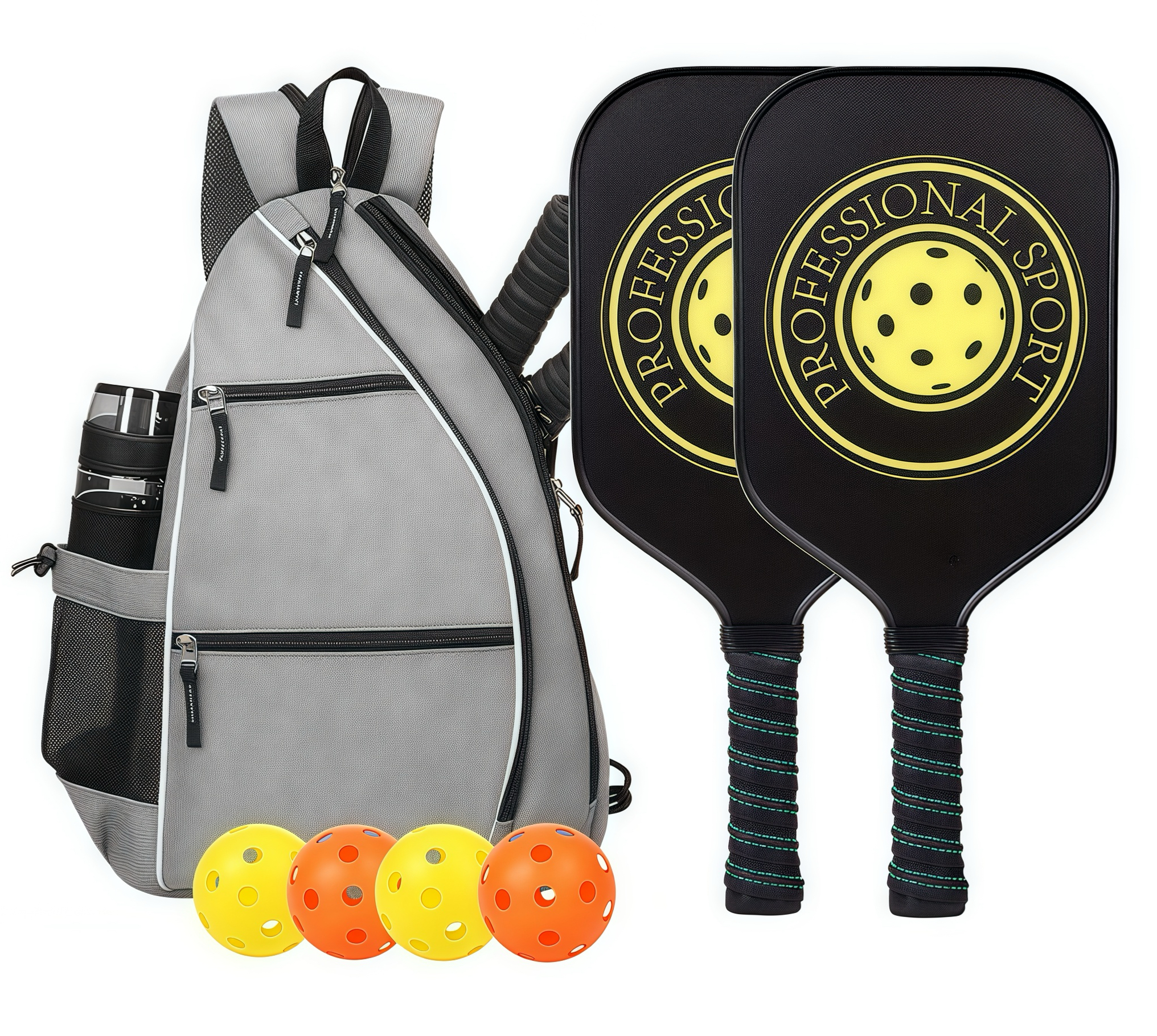 Premium Carbon Pickleball Set With Adjustable Backpack| Sports bag
