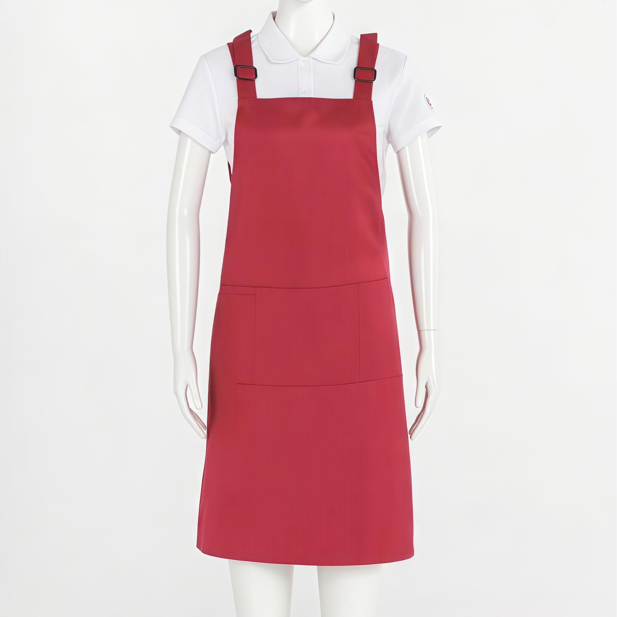 12oz Set Cotton Knitted Apron w/adjustable Shoulder Straps,2 Poecket