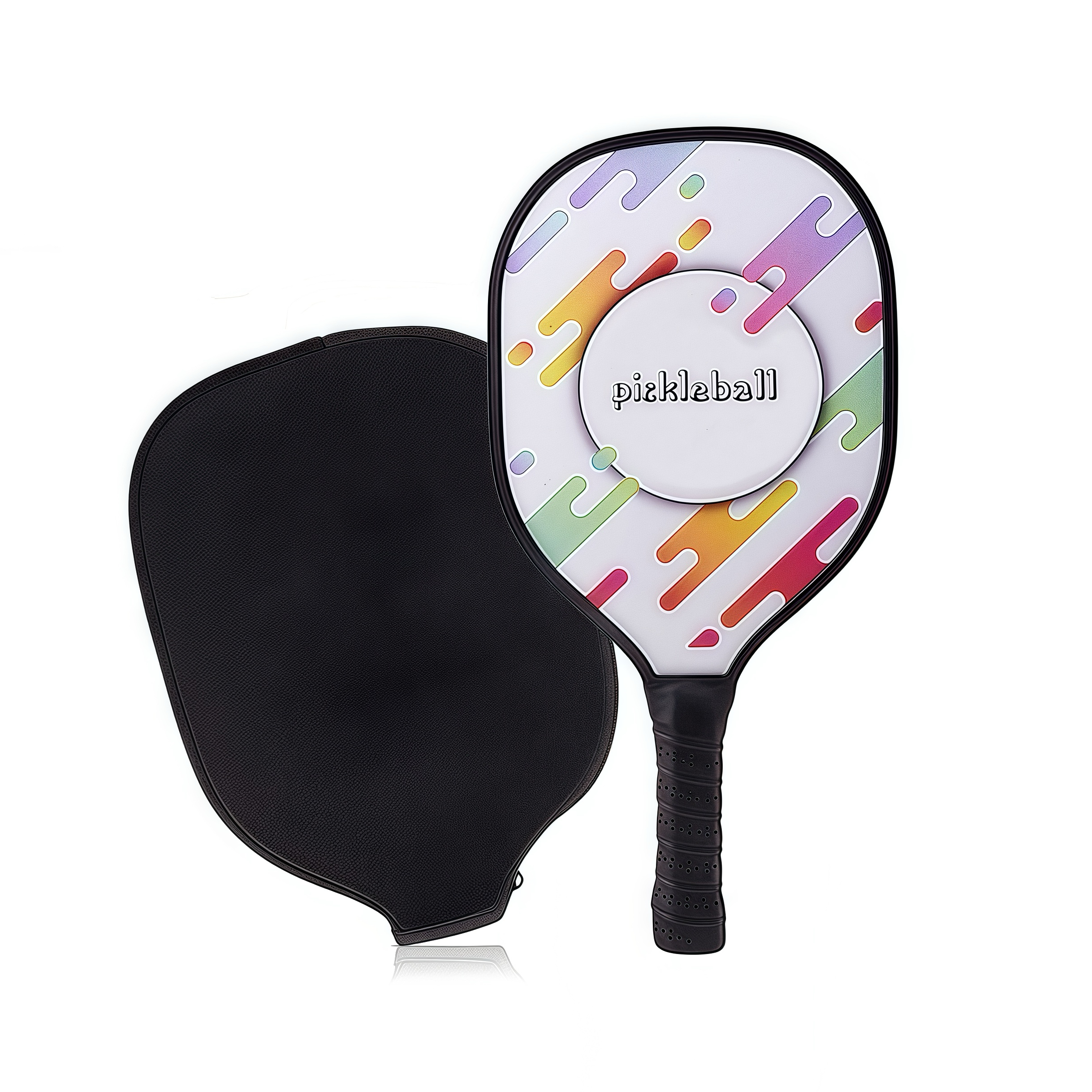 Pickleball Paddles, Wooden Fiber Pickleball Paddle with SBR racket cover bag