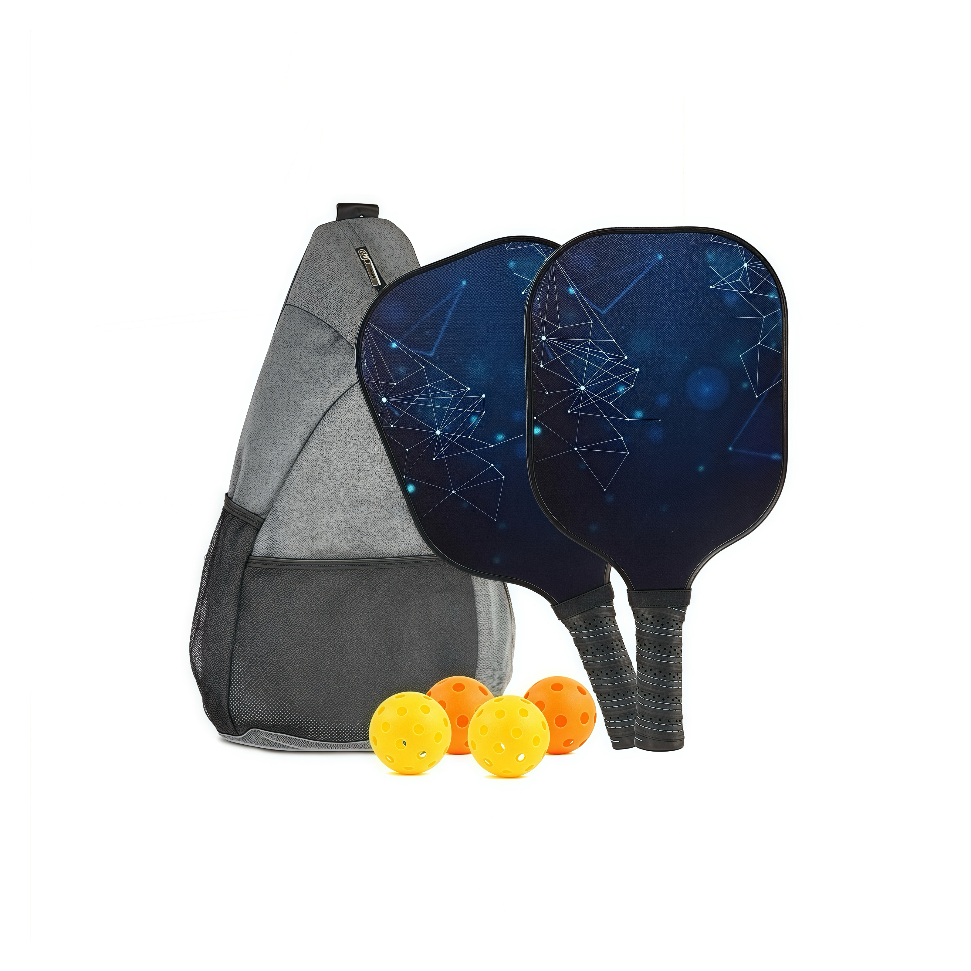 Premium Carbon Firber Pickleball Set With Single - Shoulder Triangular bag