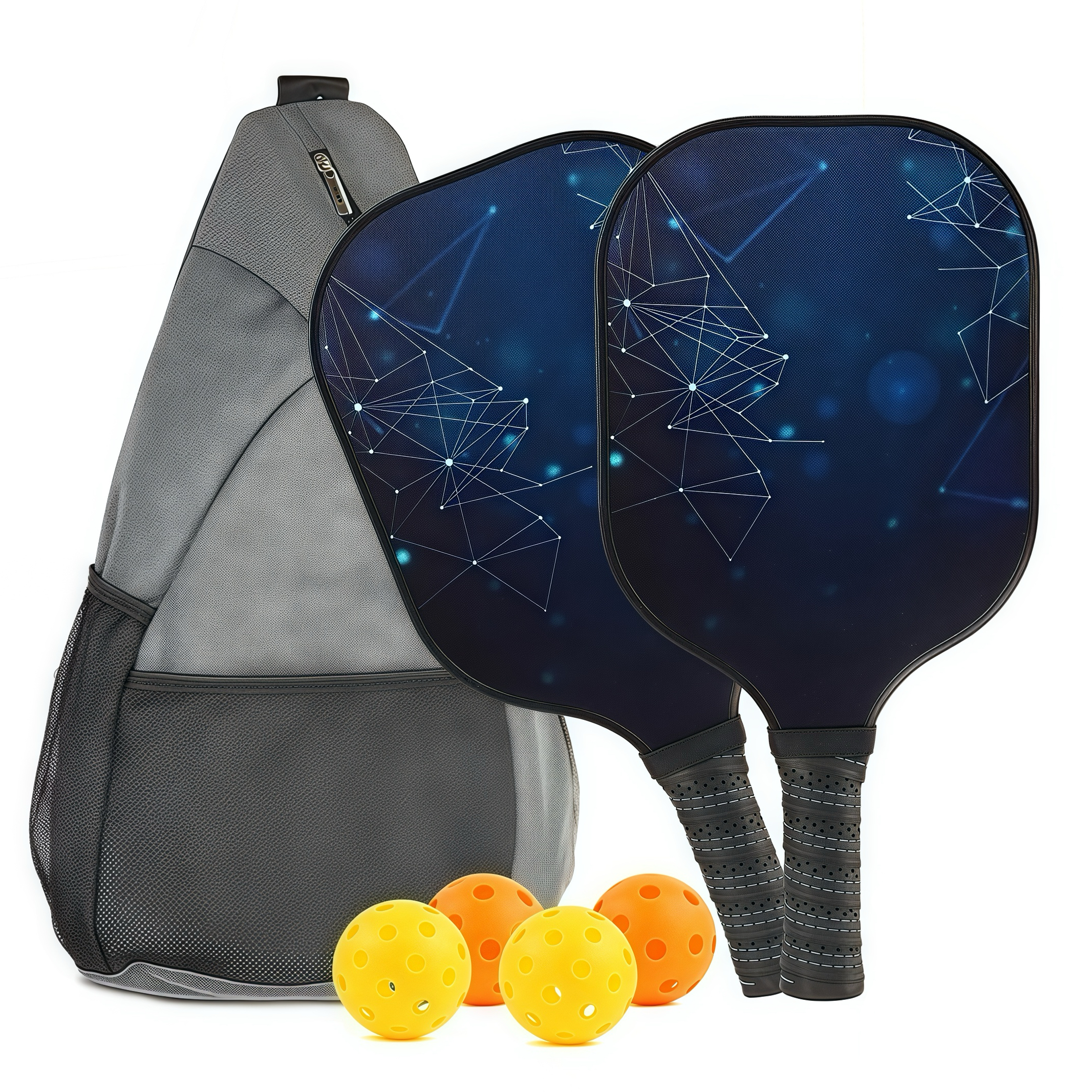 Premium Carbon Firber Pickleball Set With Single - Shoulder Triangular bag
