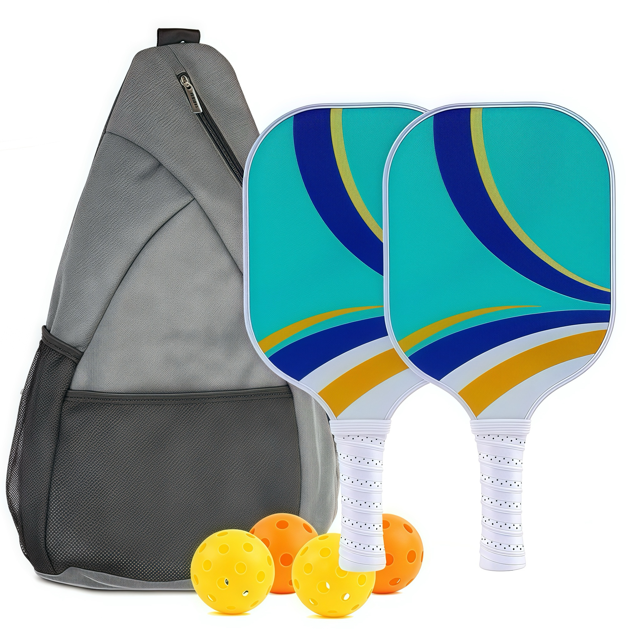 Premium Wooden Firber Pickleball Set With Single - Shoulder Triangular bag