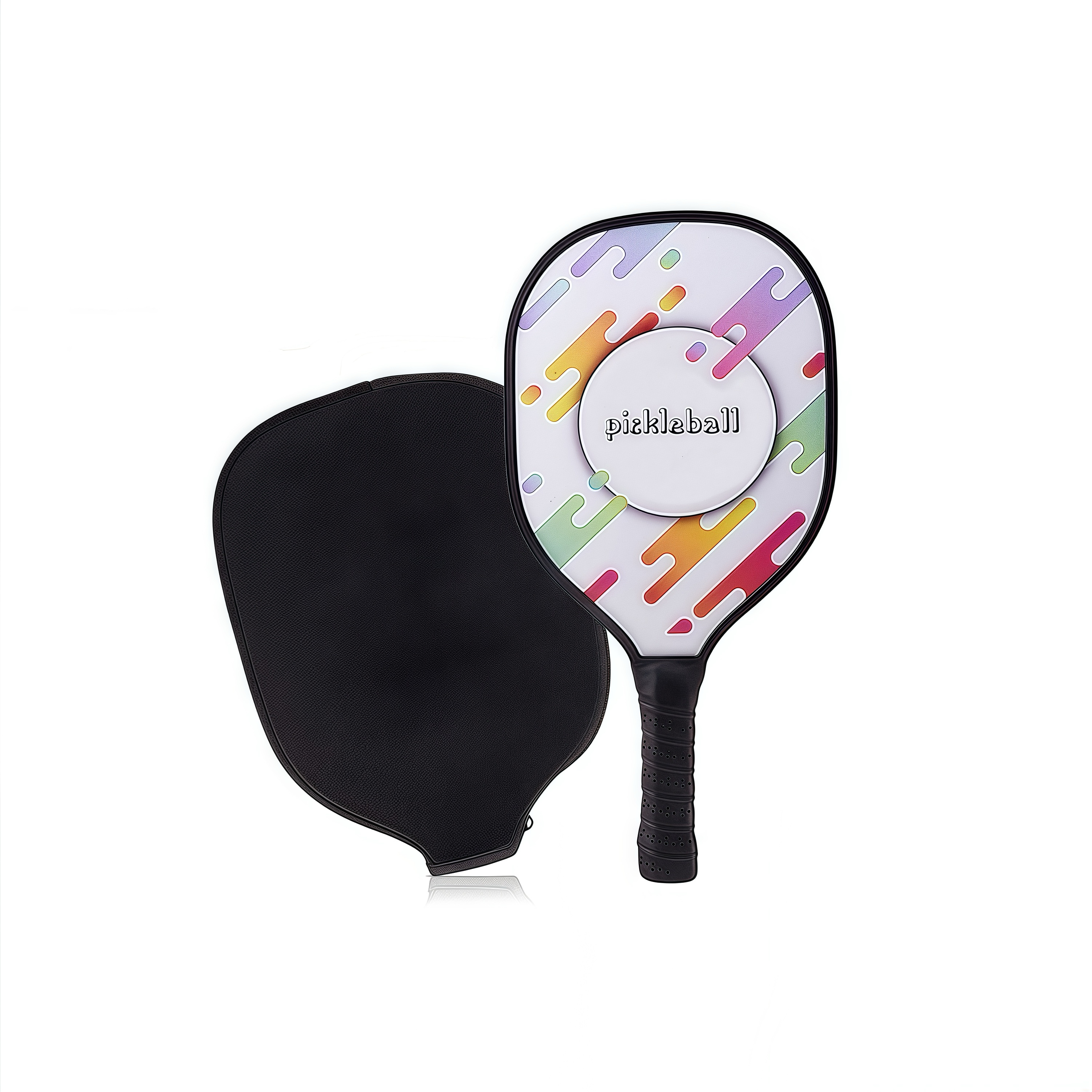 Pickleball Paddles, Wooden Fiber Pickleball Paddle with SBR racket cover bag