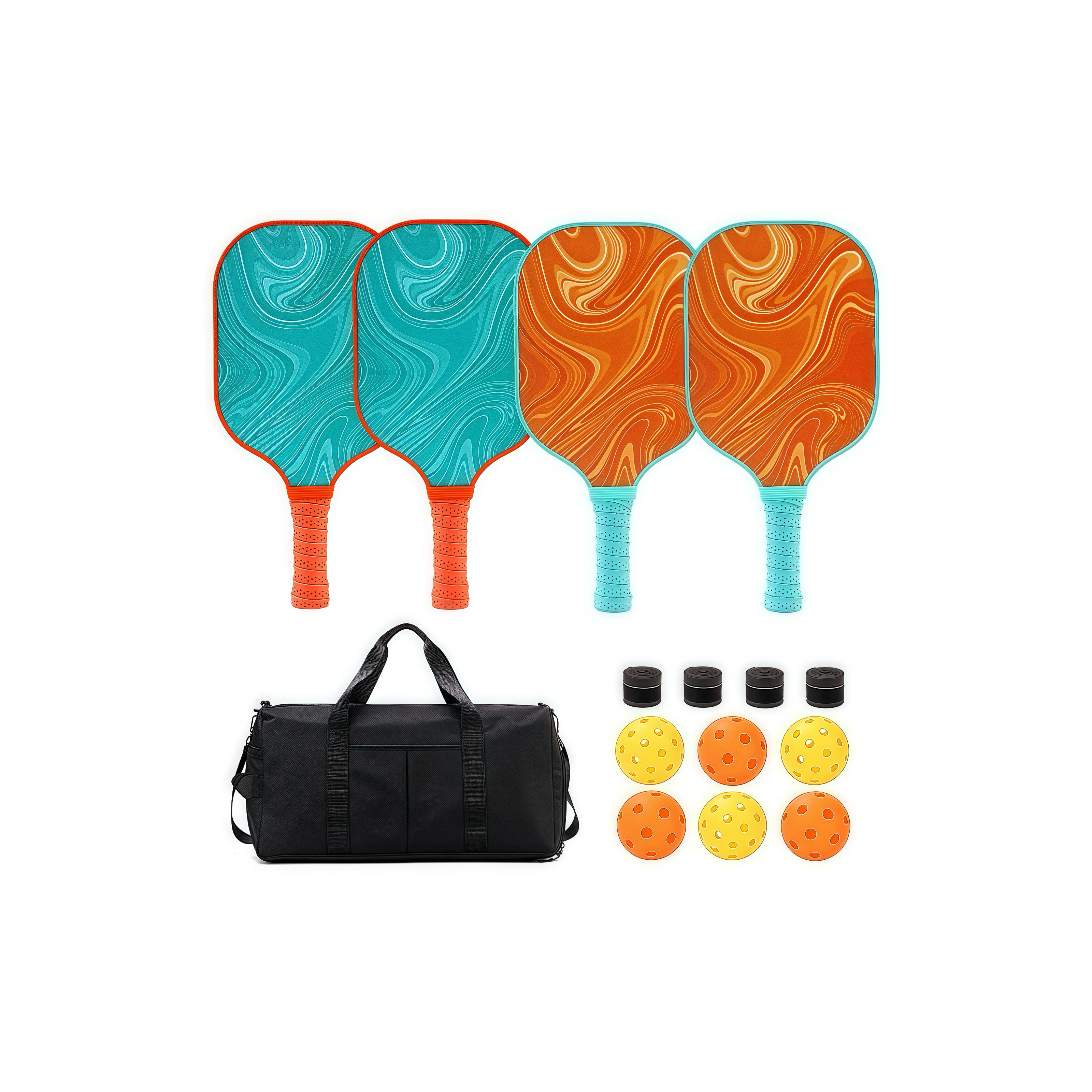 USAPA Approved Glass Fiber Pickleball Paddle Set with handle bag| Sports Bag