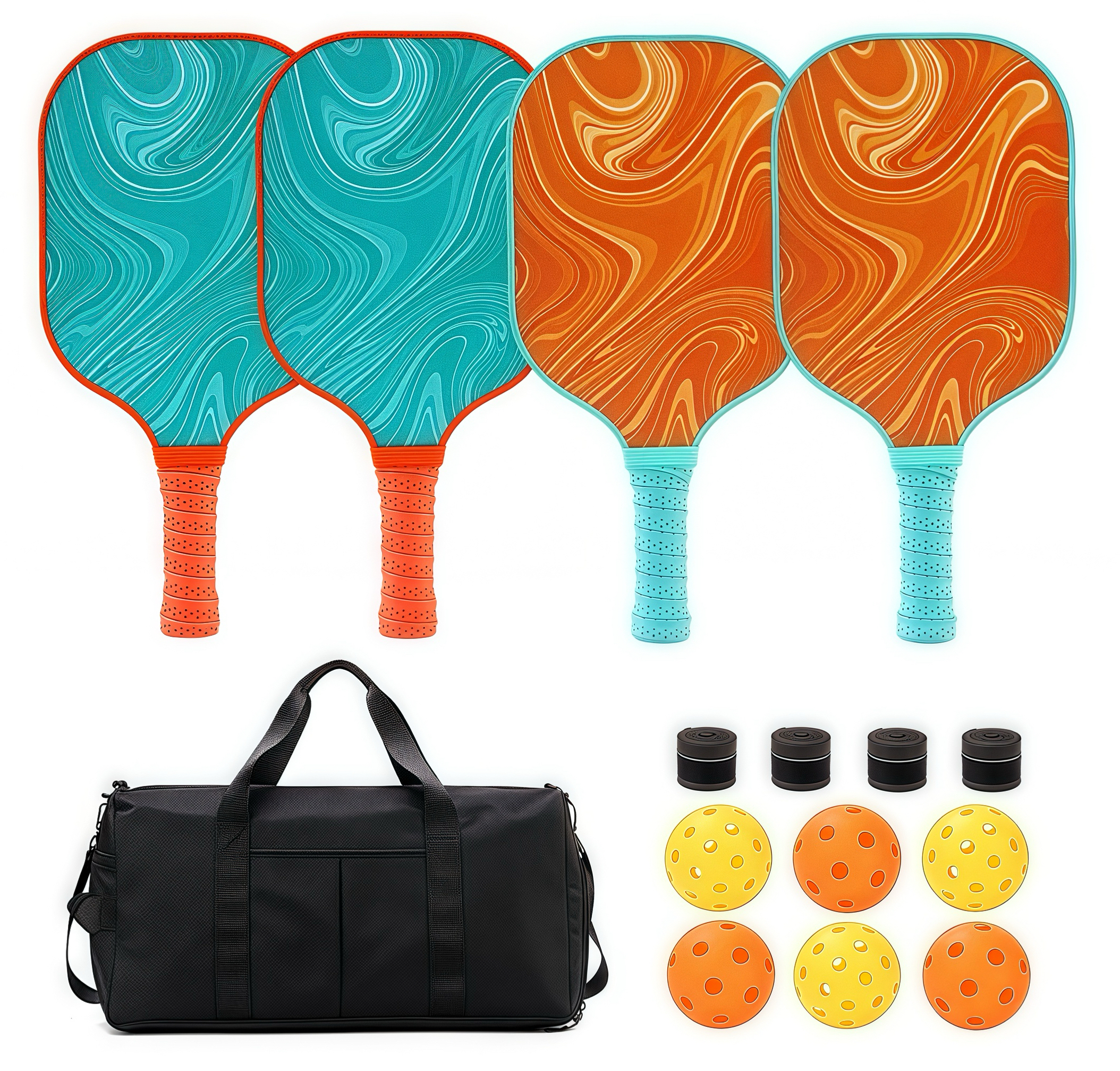 USAPA Approved Glass Fiber Pickleball Paddle Set with handle bag| Sports Bag