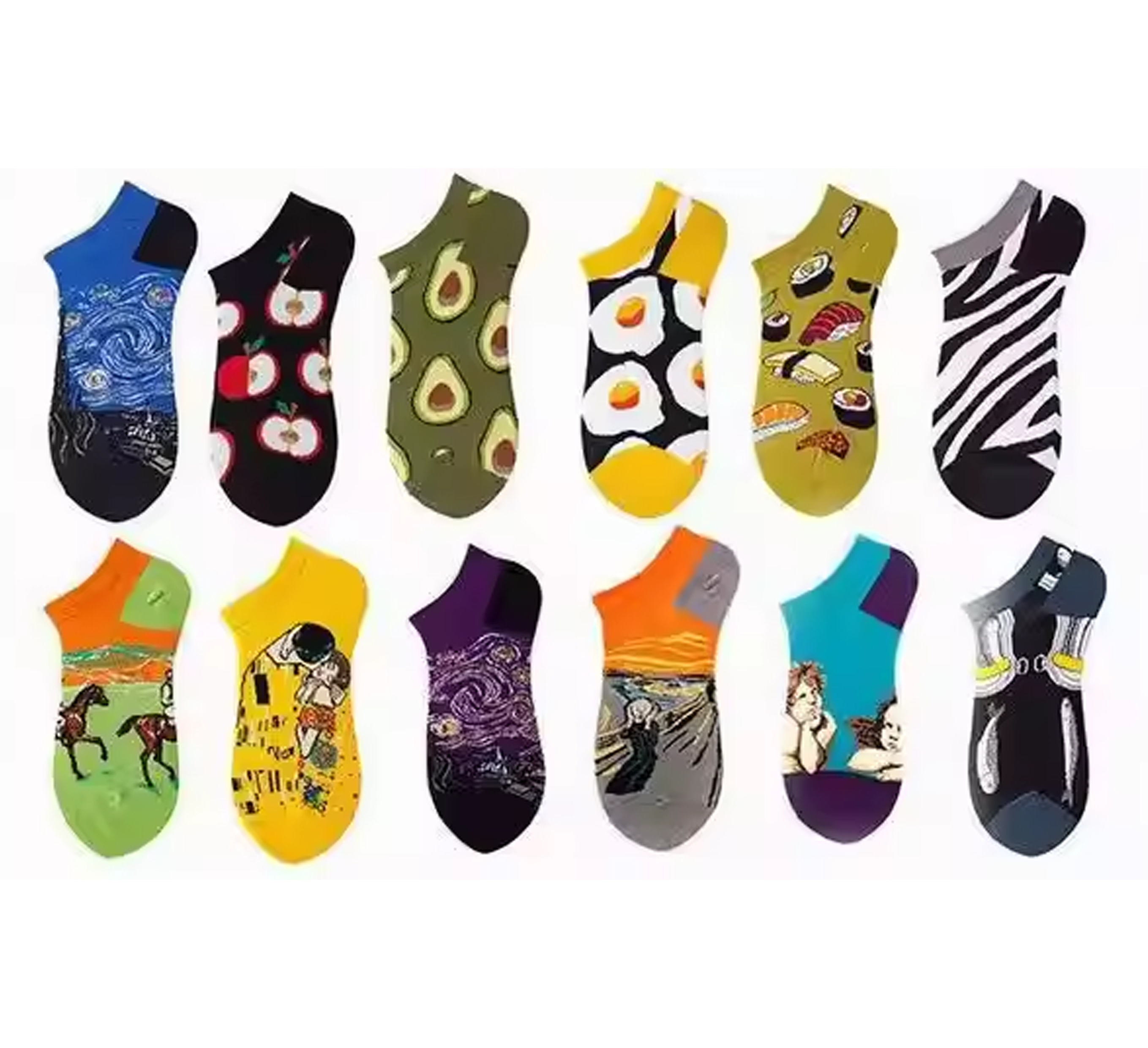 Low cut sublimated full color Socks