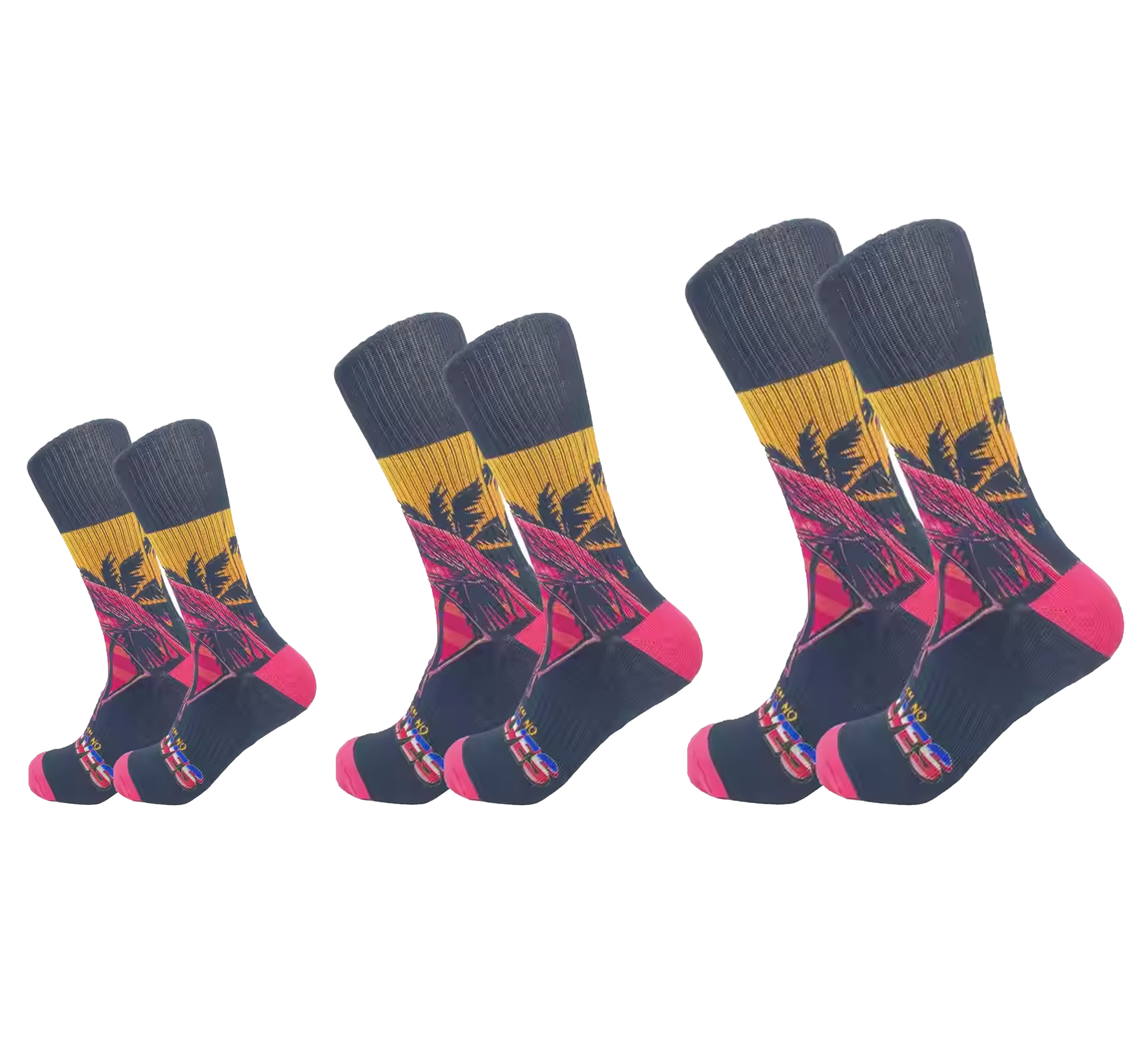 Mid crew sublimated full color socks