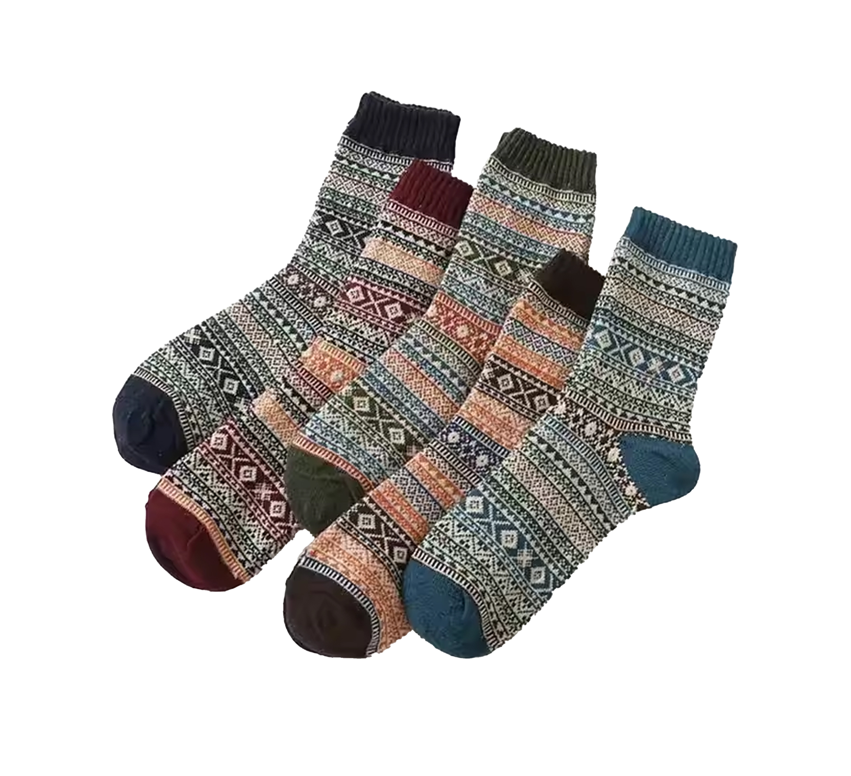 Below the Calf Custom Knit Woolen Crew Socks