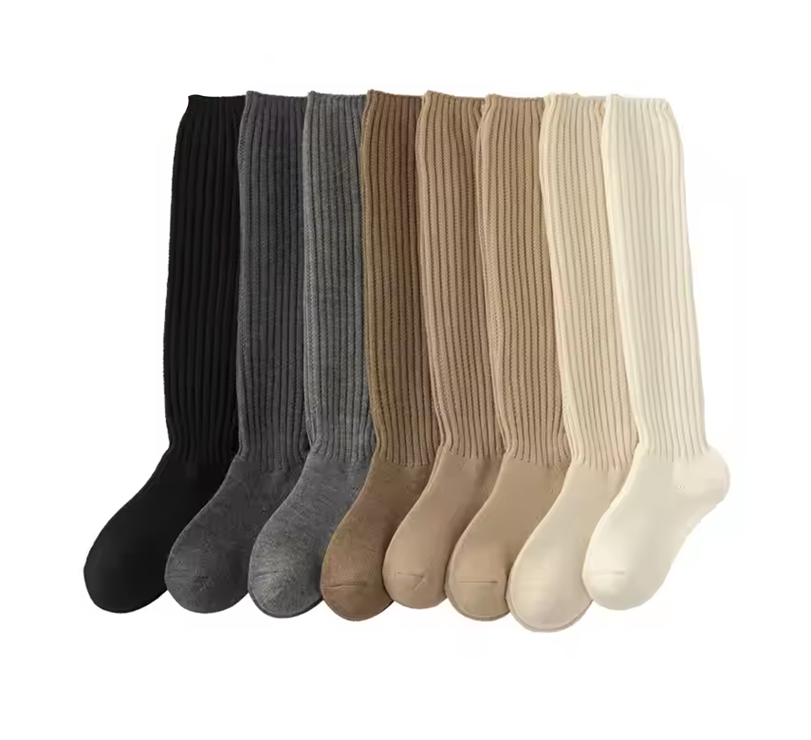 Over the Calf Woolen Knit Socks