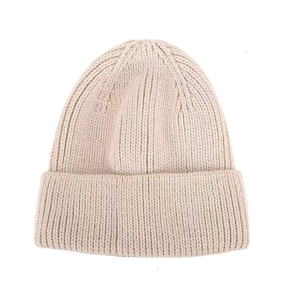 Unisex Rolled-Cuff Knitted Beanie with Custom Logo