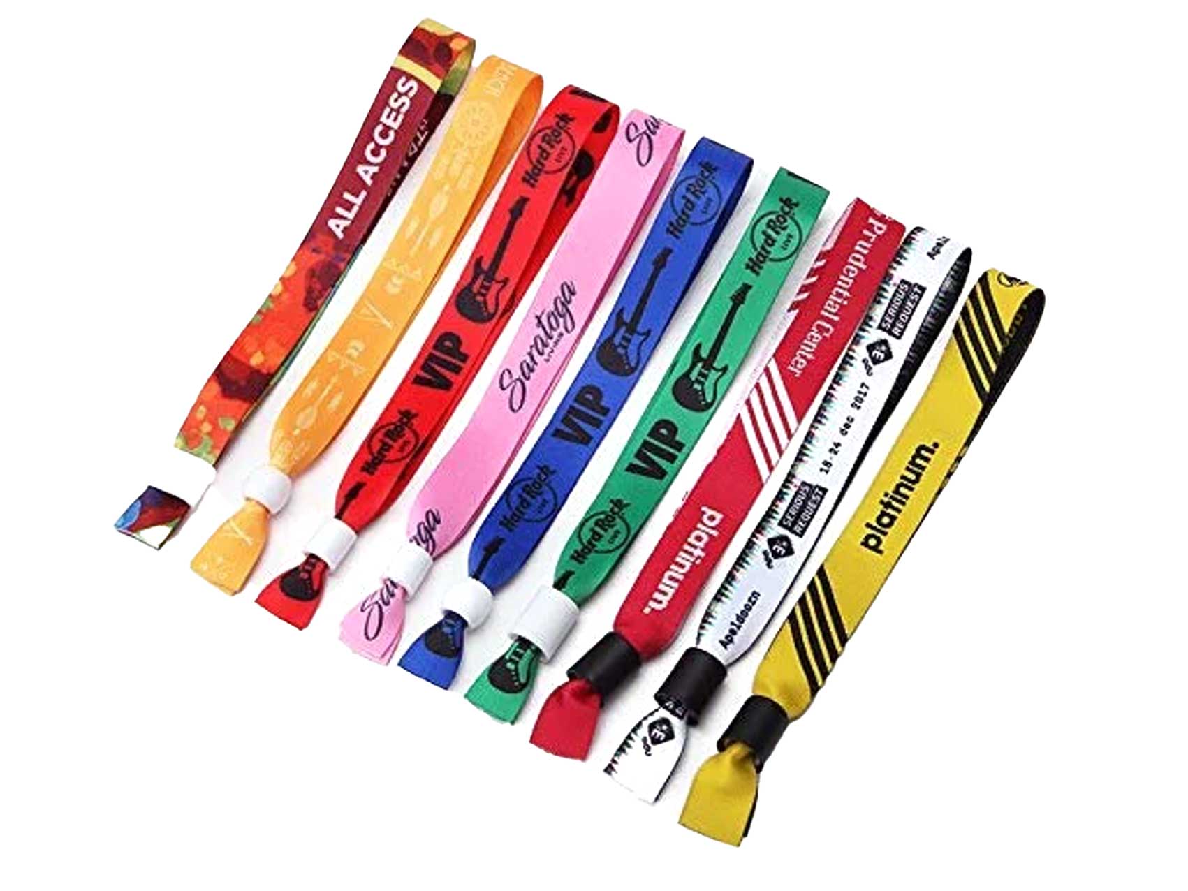 Dye sub satin fabric wristband
