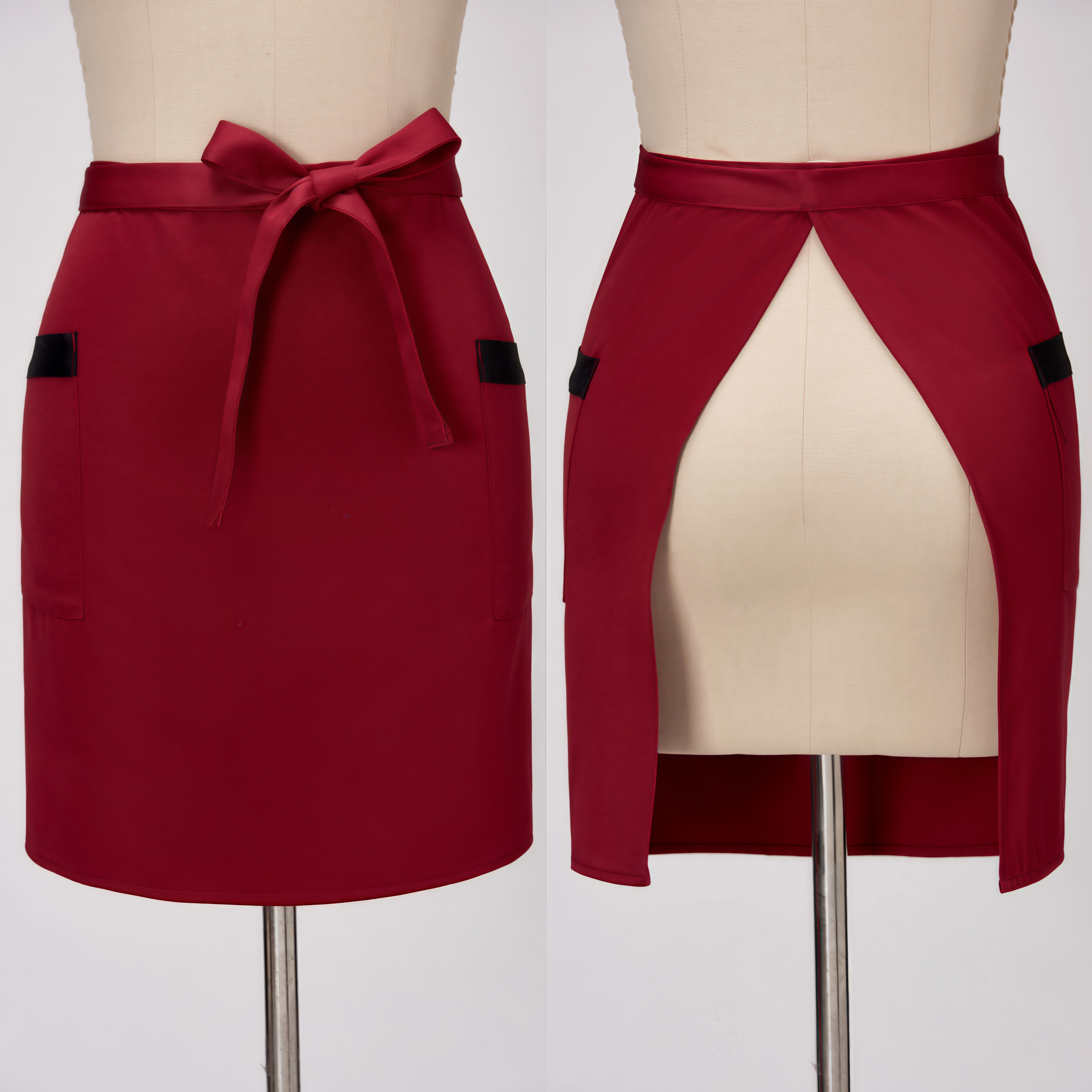 12 oz. Woven Frock Fabric Waist Apron featuring 2 Lateral Pockets