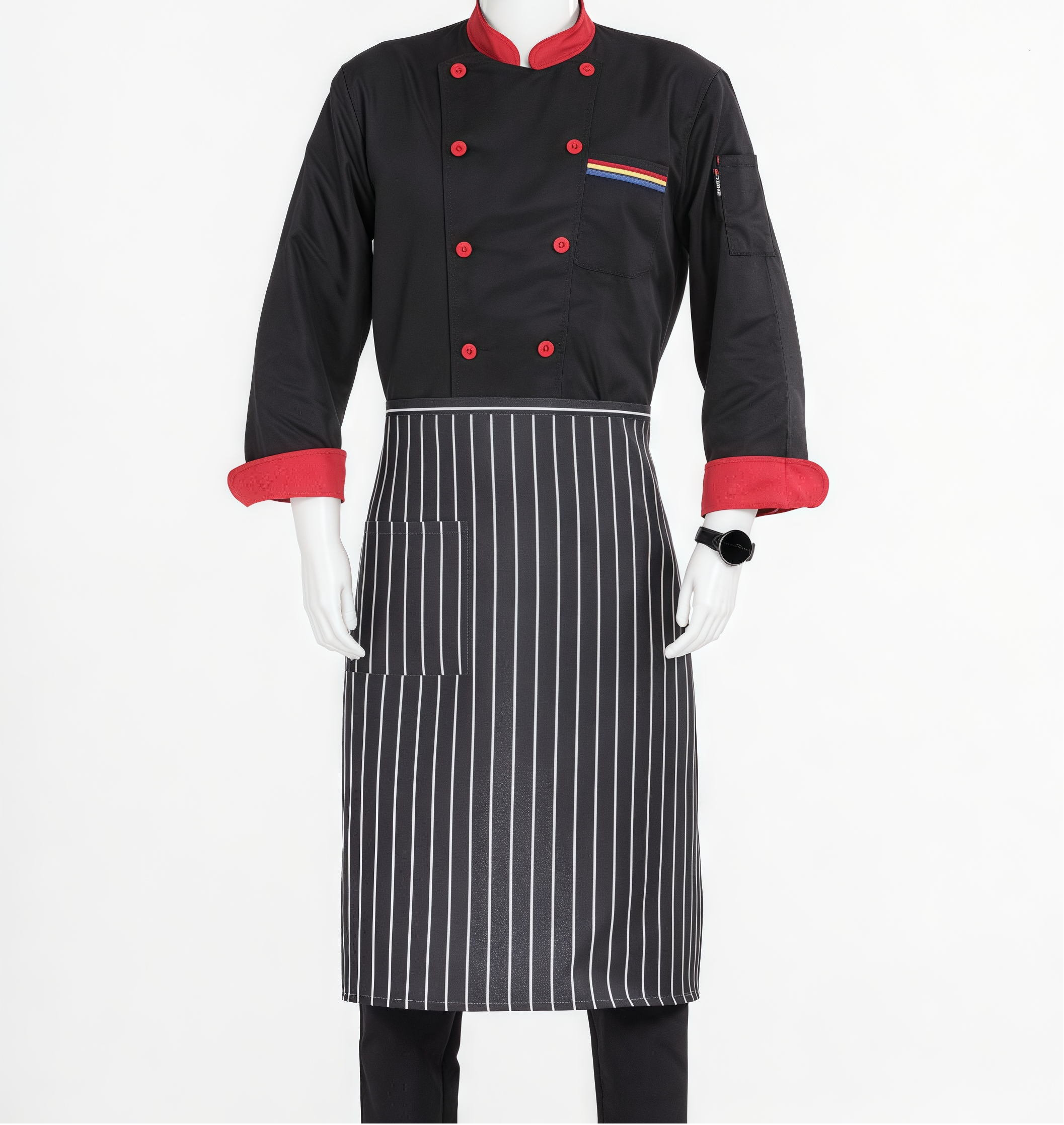 Waist Aprons in 10 oz. High-Density Striola Fabric, Complete with a Pocket