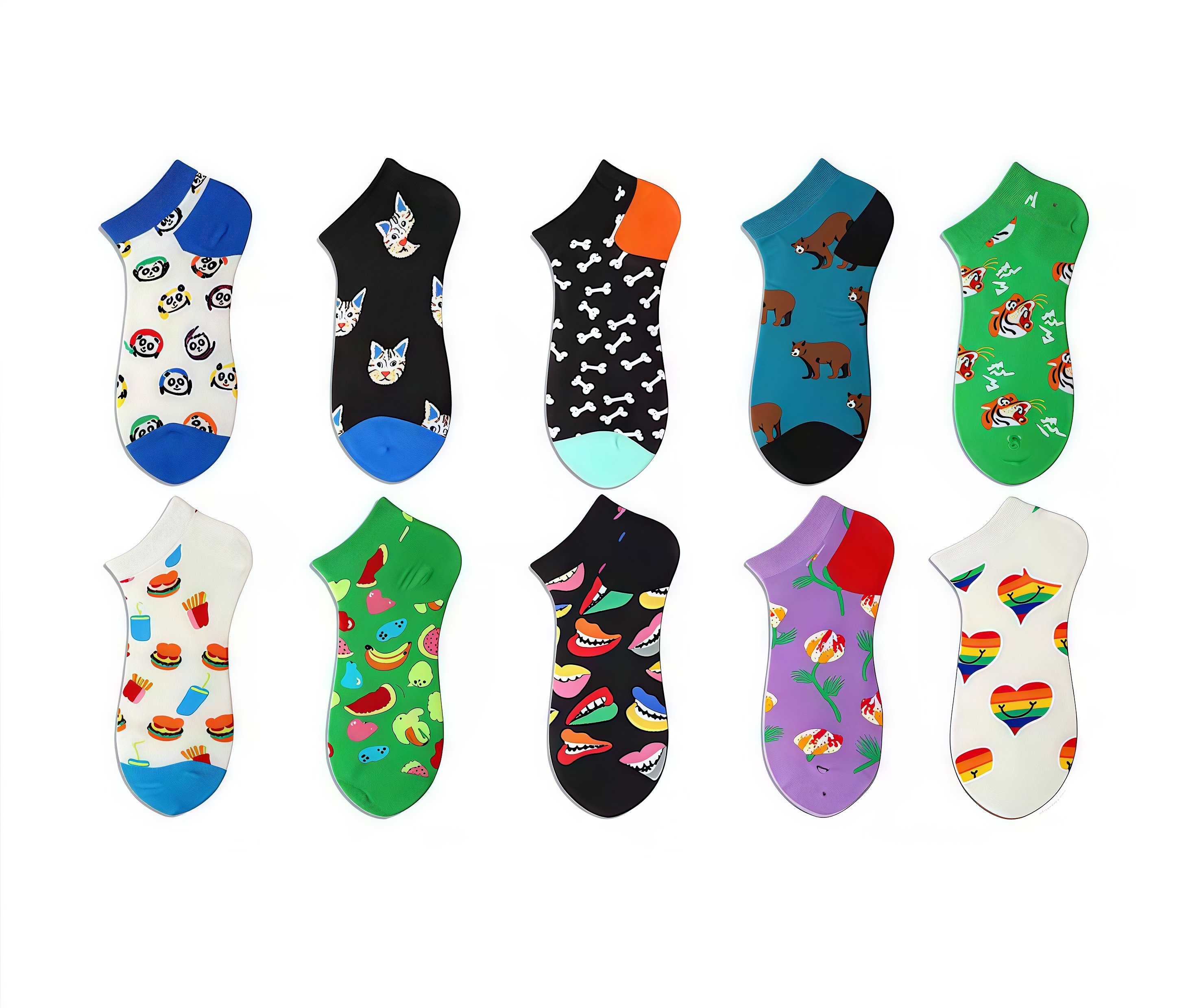 Ankle Cut 360 Digital Print Unisex Socks