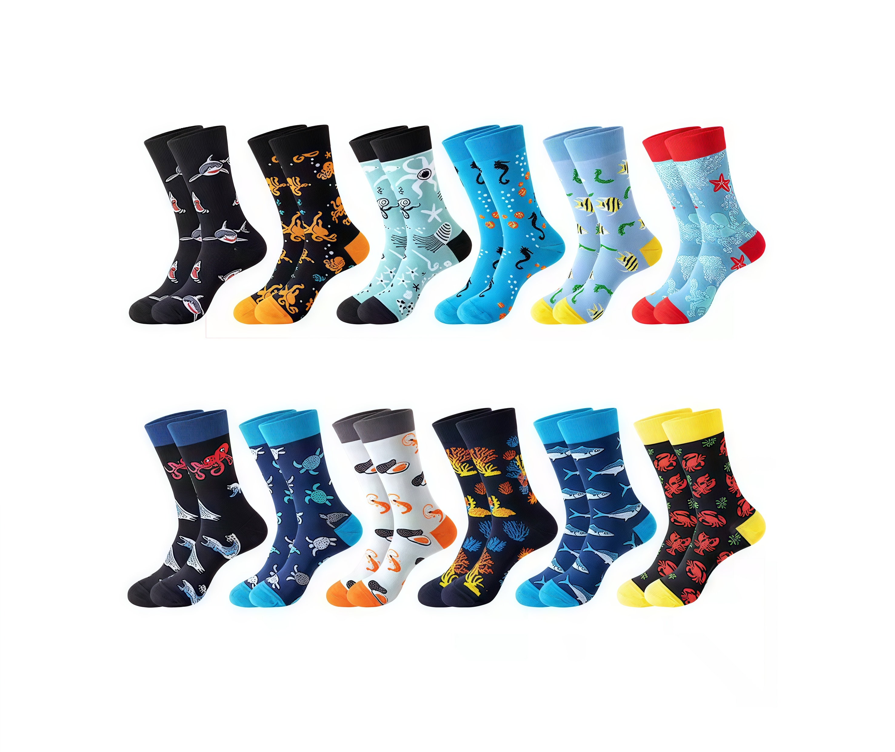 Below the calf 360 digital print unisex socks