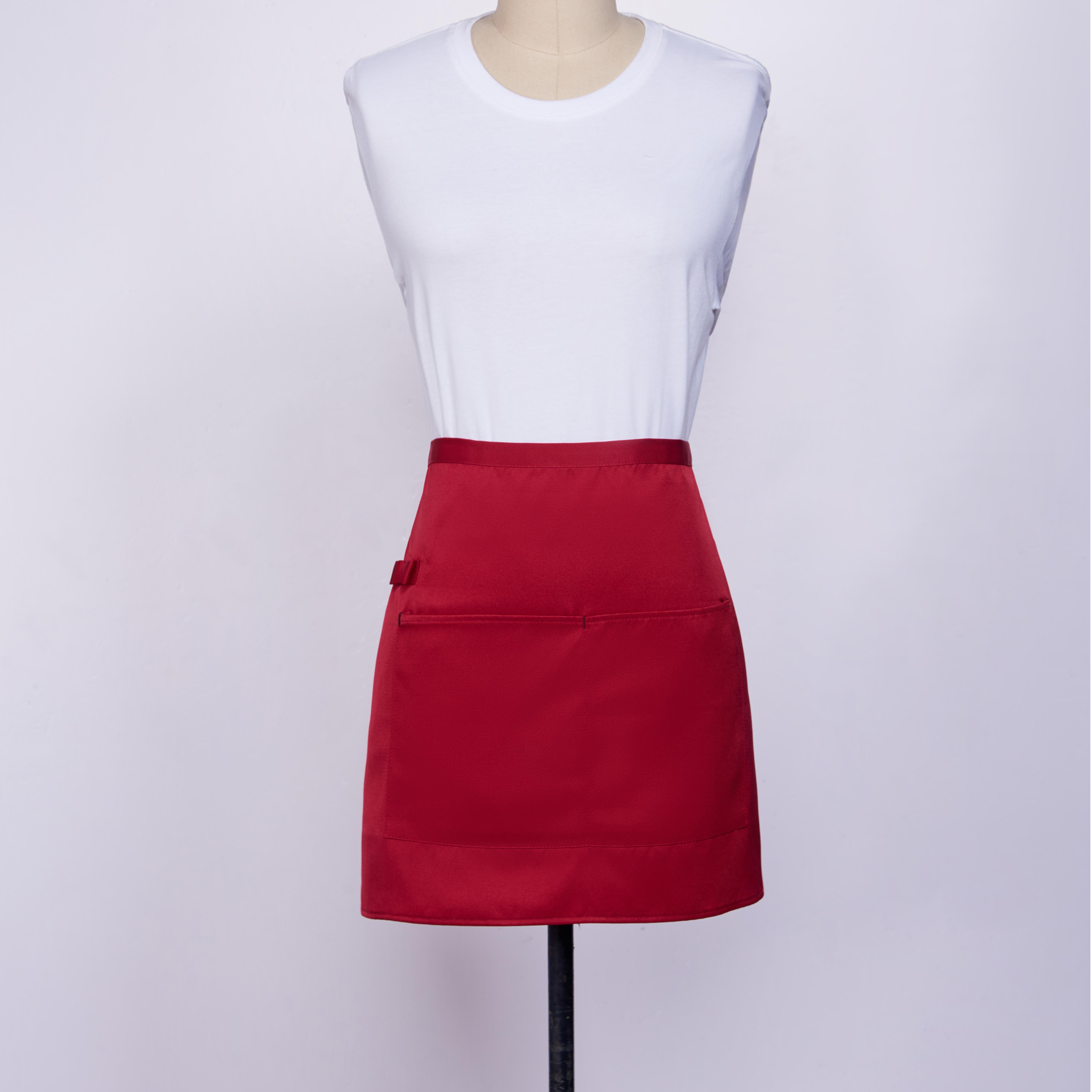 Waist Apron in 12 oz. Woven Frock Fabric, Featuring 2 Adjacent Pockets